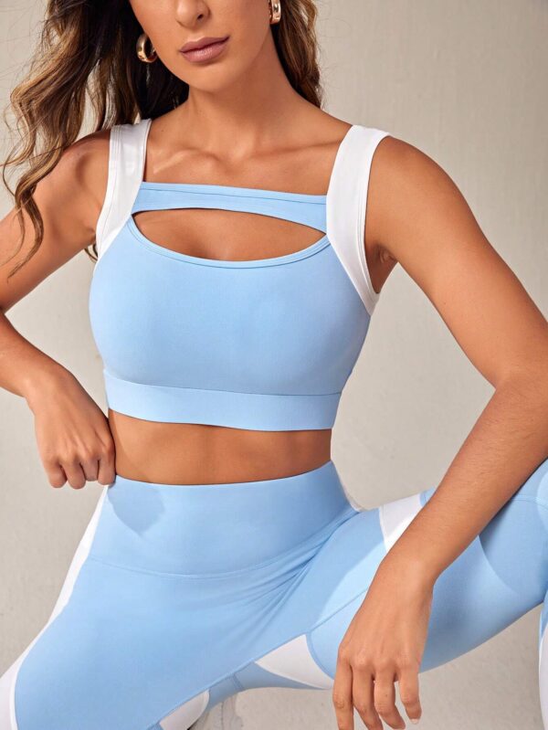 Tenue De Sport À Blocs De Couleurs Découpé – Image 5